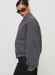 Stick Season Quilted Jacket Grey