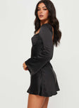 product Princess Polly Sweetheart Neckline  Moniz Long Sleeve Mini Dress Black