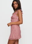 Marseilla Mini Dress Red Check