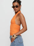 Emaline Halter Top Orange