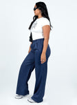 product Princess Polly High Waisted Pants  Archer Pants Pinstripe Navy