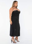 product Princess Polly Crew Neck  Hazel Midi Dress Black Curve