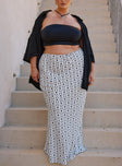 product Mercer Linen Blend Maxi Skirt Black / White Curve Princess Polly  Maxi 