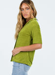 product Princess Polly Half Sleeves High Neck  Misha Shirt Green