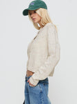 Zabel Knit Cardigan Ivory