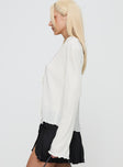 Heaven Angel Long Sleeve Top Cream