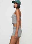 Kaleisha Strapless Set Grey