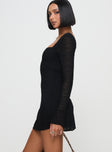 Lanchester Long Sleeve Mini Dress Black