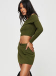 product Sani Mini Skirt Olive Princess Polly  Mini Skirts 