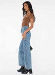 product Princess Polly Mid Rise  Arlington Straight Leg Denim Jeans Mid Wash