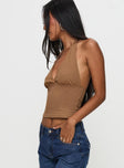 Whimsy Halter Top Chocolate