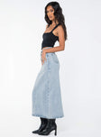 product Whessler Split Back Denim Midi Skirt Angel Blue Princess Polly  Midi Skirts 