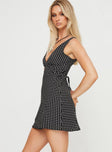 product Princess Polly Crew Neck  Nellie Mini Dress Black Polka Dot Tall