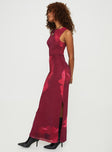 product Princess Polly High Neck  Rudy Maxi Dress Burgundy