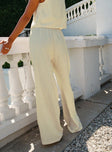 Grazia Pants Cream / Blue