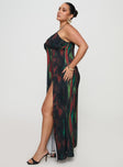 Feather Maxi Dress Multi Curve