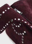 Lemoni Stud Bag Burgundy