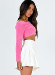   side view of model wearing Princess Polly Lucid Mini Skirt 