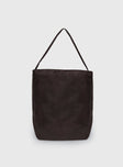 Comma Bucket Tote Bag Brown