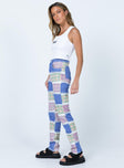 side view of model wearing Princess Polly The Ragged Priest Vision Jeans Multi Mid Rise 