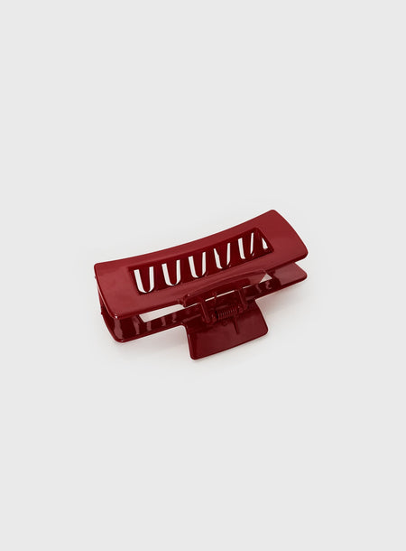 First Class Claw Clip Red