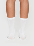 Sama Slouch Sock White