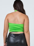 back view of model wearing Princess Polly Gracie Top Green 