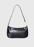 Peta & Jain Piper Bag Black Croc