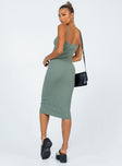 product Princess Polly Crew Neck  Oxford Midi Dress Green