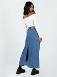 product Harben Denim Maxi Skirt Princess Polly  Maxi 