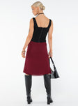 product Delvie Midi Skirt Burgundy Princess Polly  