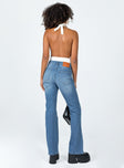 back view of model wearing Princess Polly Interlaken Denim Jeans Mid Rise 