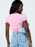 back view of model wearing Princess Polly Reign Top Pink 