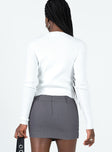 Motel Wahip Mini Skirt In Soft Tailoring Grey