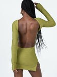 product Princess Polly Asymmetric Neckline  Ignite Mini Dress Green