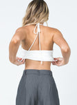 back view of model wearing Princess Polly Mikaela Top White 