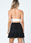 back view of model wearing Princess Polly Wilcox Mini Skirt Black 