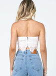 back view of model wearing Princess Polly Katalina Top White 