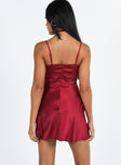 product Princess Polly Scoop Neck Scoop Neck Scoop Neck  Tamal Mini Dress Burgundy