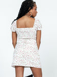 product Princess Polly Square Neck  Nakita Mini Dress White Floral