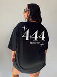 product Princess Polly Short Sleeves High Neck  444 Oversize Tee Black Curve