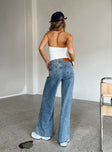 product Princess Polly High Waisted  Clarke Low Waist Baggy Jeans Denim