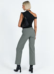 product Princess Polly High Waisted Pants  Alizzi Pant Grey Pinstripe