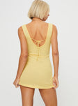 product Princess Polly Scoop Neck  Eberose Reversible Mini Dress Yellow