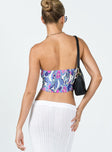 back view of model wearing Princess Polly Amaia Top Pink Floral 