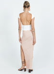 product Oscar Split Maxi Skirt Beige Princess Polly  Maxi 