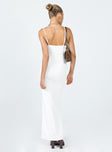 back view of model wearing Princess Polly Belladonna Maxi Dress White 