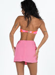 Front view of model wearing  front Caraliia Mini Skirt Pink Princess Polly  Mini Skirts 