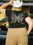 product Princess Polly Sleeveless High Neck  Fairy Wings Shrunken Tee Black Curve