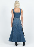 product Wyoming Midi Skirt Blue Denim Princess Polly  Maxi 